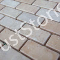 Мозаика из мрамора Матовая МКР-11СВ (47x23) Beige Mix