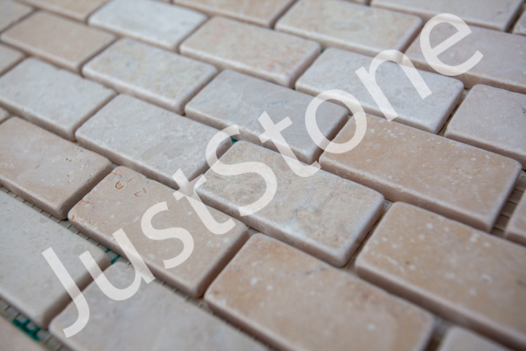 Мозаика из мрамора Матовая МКР-11СВ (47x23) Beige Mix