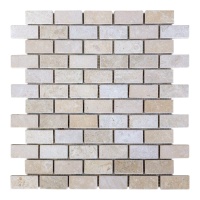 Мозаика из мрамора Матовая МКР-11СВ (47x23) Beige Mix