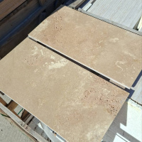 Плитка з травертину Noce Brushed 1,2х30,5х61 см, коричнева брашована Export