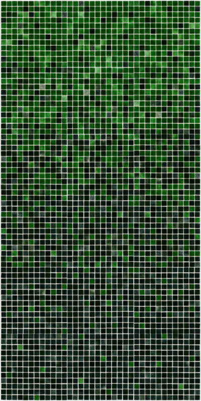 Мозаїка скляна АкваМо MX25-2-12-13-14 зелена розтяжка градієнт 1912x317x4 мм в душеву баню хамам спа басейн