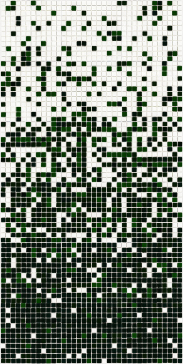 Мозаїка скляна АкваМо MX25-1-05-12-13-14 біло-зелена розтяжка градієнт 1912x317x4 мм в душеву спа сауну басейн