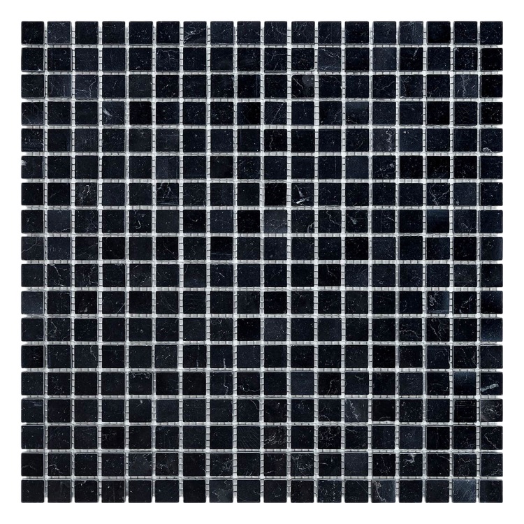 Мармурова мозаїка Mozaico de Lux C-MOS Nero Marquina Pol