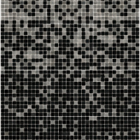 Мозаїка скляна АкваМо MX25-2-16-09 Concrete Black сіро-чорна розтяжка градієнт 1912x317x4 мм в спа хамам ванну