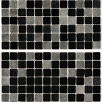 Мозаїка скляна АкваМо MX25-2-16-09 Concrete Black сіро-чорна розтяжка градієнт 1912x317x4 мм в спа хамам ванну