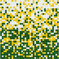 Мозаика стеклянная АкваМо MX25-1-05-11-14 желто-зеленая растяжка градиент 1912x317x4 мм в бассейн хамам ванную