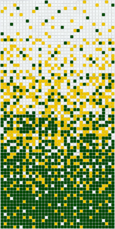 Мозаика стеклянная АкваМо MX25-1-05-11-14 желто-зеленая растяжка градиент 1912x317x4 мм в бассейн хамам ванную