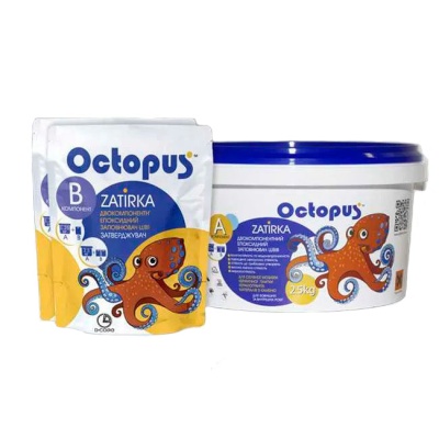Бежевий Двокомпонентний епоксидний заповнювач швів Octopus Zatirka A та B (2,5 кг)