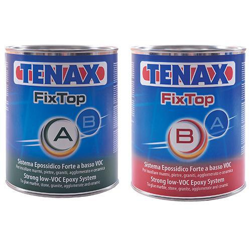 Клей епоксідний Tenax Fixtop A+B бежевий 1 л густий морозостійкий для каменю агломерату кераміки деревини