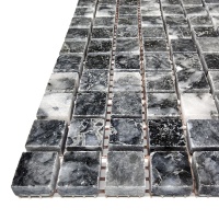 Мозаика из мрамора Полированная МКР-4П (15x15) Black