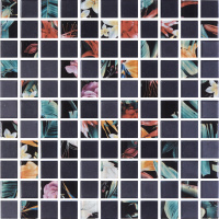 Мозаика стеклянная Kotto Ceramica GMP 0825006 С2 print 44/black mat   300 x 300 х 8   ( 25 х 25 )
