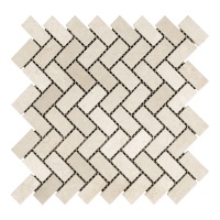 Мозаика из мрамора Матовая МКР-5СВ (47x23) Beige Mix