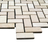Мозаика из мрамора Матовая МКР-5СВ (47x23) Beige Mix