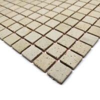 Мозаика каменная KrimArt МКР-2СВ Песчаник Крем бежевая 305x305x6 мм для фасада колонн спа забора и террасы