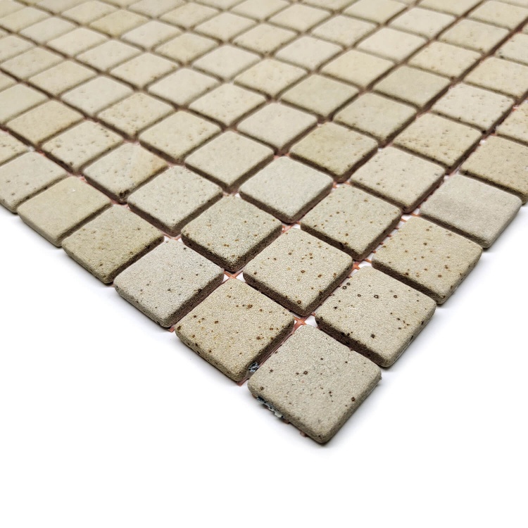 Мозаика каменная KrimArt МКР-2СВ Песчаник Крем бежевая 305x305x6 мм для фасада колонн спа забора и террасы