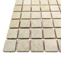 Мозаика каменная KrimArt МКР-2СВ Песчаник Крем бежевая 305x305x6 мм для фасада колонн спа забора и террасы