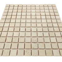 Мозаика каменная KrimArt МКР-2СВ Песчаник Крем бежевая 305x305x6 мм для фасада колонн спа забора и террасы