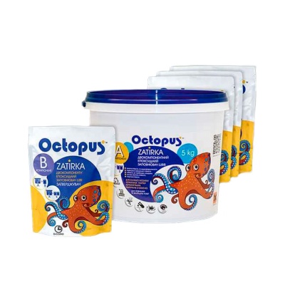 Фиолетовый Двухкомпонентный эпоксидный заполнитель швов Octopus Zatirka A и B (5 кг)