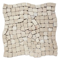 Мозаика из мрамора Матовая МКР-ХСВ (хаотичная) 23x15 мм Beige Mix