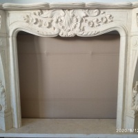 Портал для камина DecorStoneHub Annabelle Crema Marfil мрамор бежевый прямой