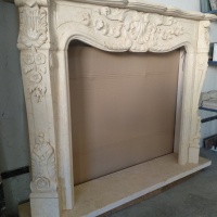 Портал для камина DecorStoneHub Annabelle Crema Marfil мрамор бежевый прямой