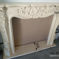 Портал для камина DecorStoneHub Annabelle Crema Marfil мрамор бежевый прямой