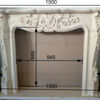Портал для камина DecorStoneHub Annabelle Crema Marfil мрамор бежевый прямой