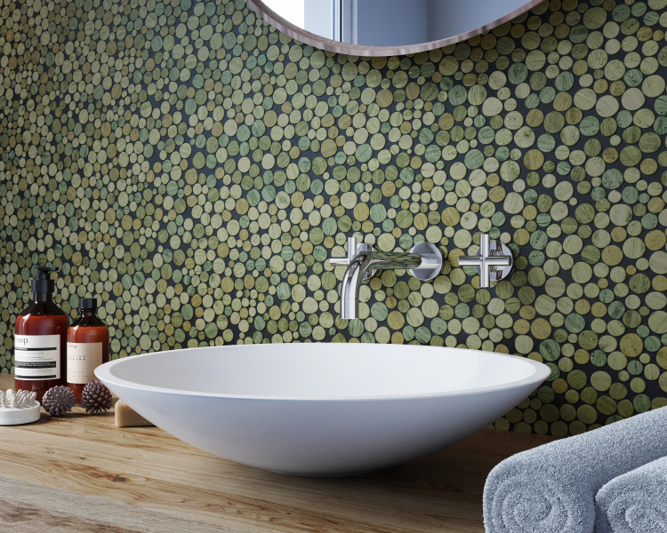 Мозаїка з керамограніту Kotto Ceramica MI7 14300703C Terra Verde 300 x 300 х 10 (коло d 14-30)