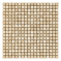 Мозаїка Mozaico de Lux K-MOS Travertino T.U. Bianco (15x15)