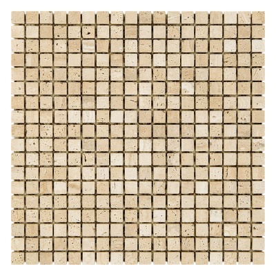 Мозаїка Mozaico de Lux K-MOS Travertino T.U. Bianco (15x15)