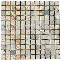 Мозаика из мрамора Матовая МКР-2СВА (23x23) Bidasar Brown