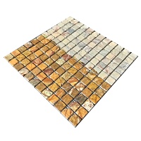 Мозаика из мрамора Матовая МКР-2СВА (23x23) Bidasar Brown