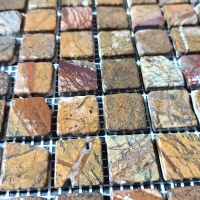 Мозаика из мрамора Матовая МКР-2СВА (23x23) Bidasar Brown