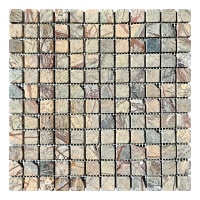 Мозаика из мрамора Матовая МКР-2СВА (23x23) Bidasar Brown