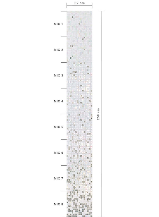 Мозаїка на розтяжці (сітка) Bisazza Narciso 32.2*258.8 см