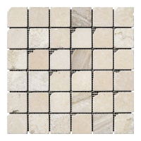 Мозаика из мрамора Матовая МКР-3СВА (47x47) Beige Mix
