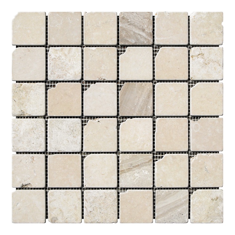 Мозаика из мрамора Матовая МКР-3СВА (47x47) Beige Mix