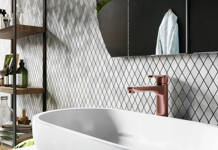 Мозаїка з керамограніту Kotto Ceramica MI7 30500302C Grigio Freddo 300 x 300 х 10 (ромб 30 x 50)