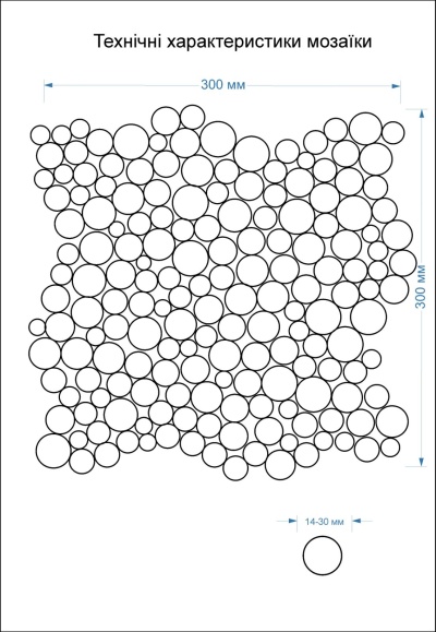 Мозаика из керамогранита Kotto Ceramica MI7 14300709C Terra Siena 300 x 300 х 10 (круг d 14-30)