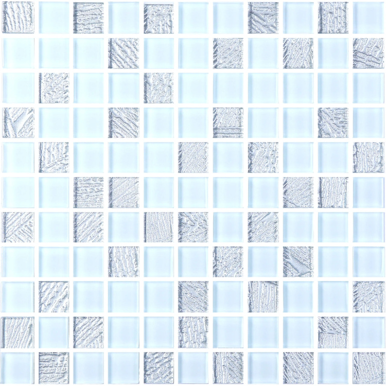 Мозаїка керамічна Kotto Ceramica GM 8015 C2 Silver S5/White/300 х 300 х 8 ( 25 х 25 )