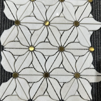 Мозаїка V-MOS VJQ-13 Flower White Mozaico de Lux