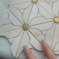Мозаїка V-MOS VJQ-13 Flower White Mozaico de Lux