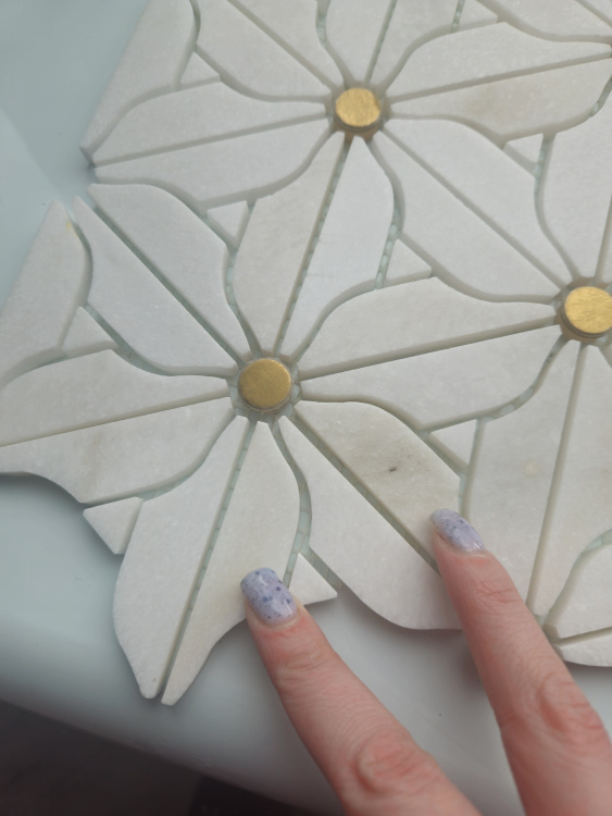 Мозаїка V-MOS VJQ-13 Flower White Mozaico de Lux
