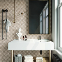 Мозаїка з керамограніту Kotto Ceramica MI7 30500304C Beige 300 x 300 х 10 (ромб 30 x 50)