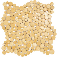 Мозаїка з керамограніту Kotto Ceramica MI7 14300711C Dorato 300 x 300 х 10 (коло d 14-30)