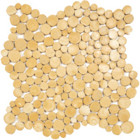 Мозаїка з керамограніту Kotto Ceramica MI7 14300711C Dorato 300 x 300 х 10 (коло d 14-30)