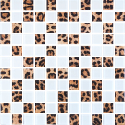 Мозаика стеклянная Kotto Ceramica GMP 0825044 С2 print 41/white mat    300 x 300 х 8   ( 25 х 25 )