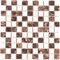 Мозаїка керамічна Kotto Ceramica СМ 3022 C2 brown/white 300 х 300 х 9 ( 25 х 25 )