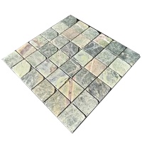 Мозаика из мрамора Матовая МКР-3СВА (47x47) Bidasar Green