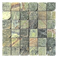 Мозаика из мрамора Матовая МКР-3СВА (47x47) Bidasar Green
